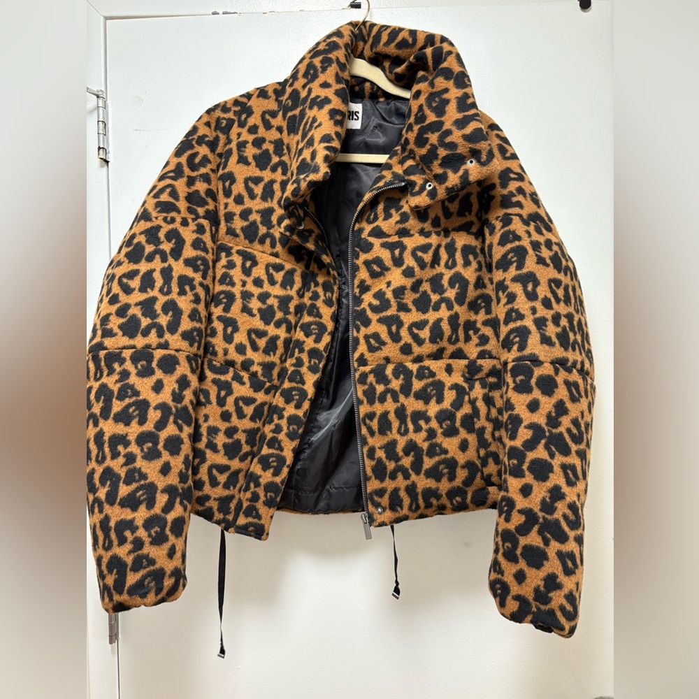 Apparis Leopard Print Puffer Jacket